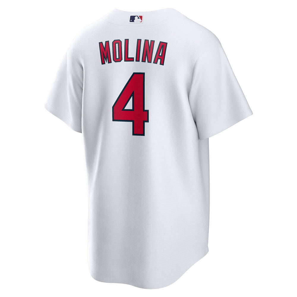 Men's St. Louis Cardinals Yadier Molina Home Player Name Jersey - White