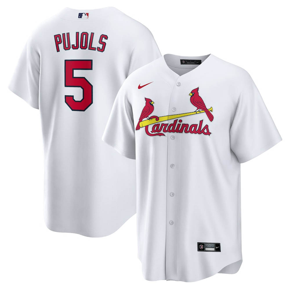 Youth St. Louis Cardinals Albert Pujols Cool Base Replica Home Jersey - White