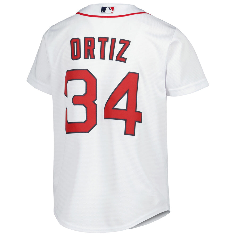 Youth Boston Red Sox David Ortiz Hall of Fame Team Player Jersey - White